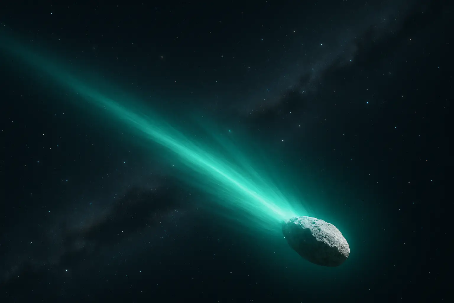Comet 3!/Atlas is speeding towards the Sun, throwing off a green glow from nickel rather than iron composition