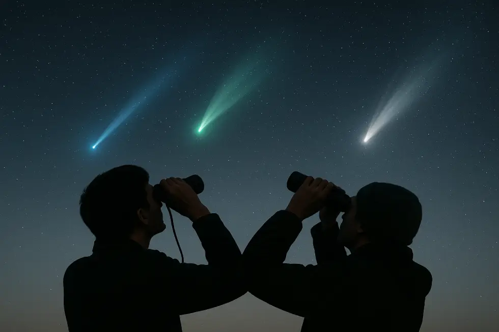 Three Comets Grace the Night Sky: A Rare Celestial Event with Prophetic Echoes